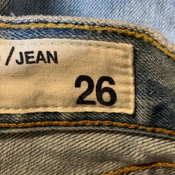 Rag‎ & Bone Women's Marilyn High Waist Distressed Raw Hem Jeans In Union Size 26 - Picture 9 of 15